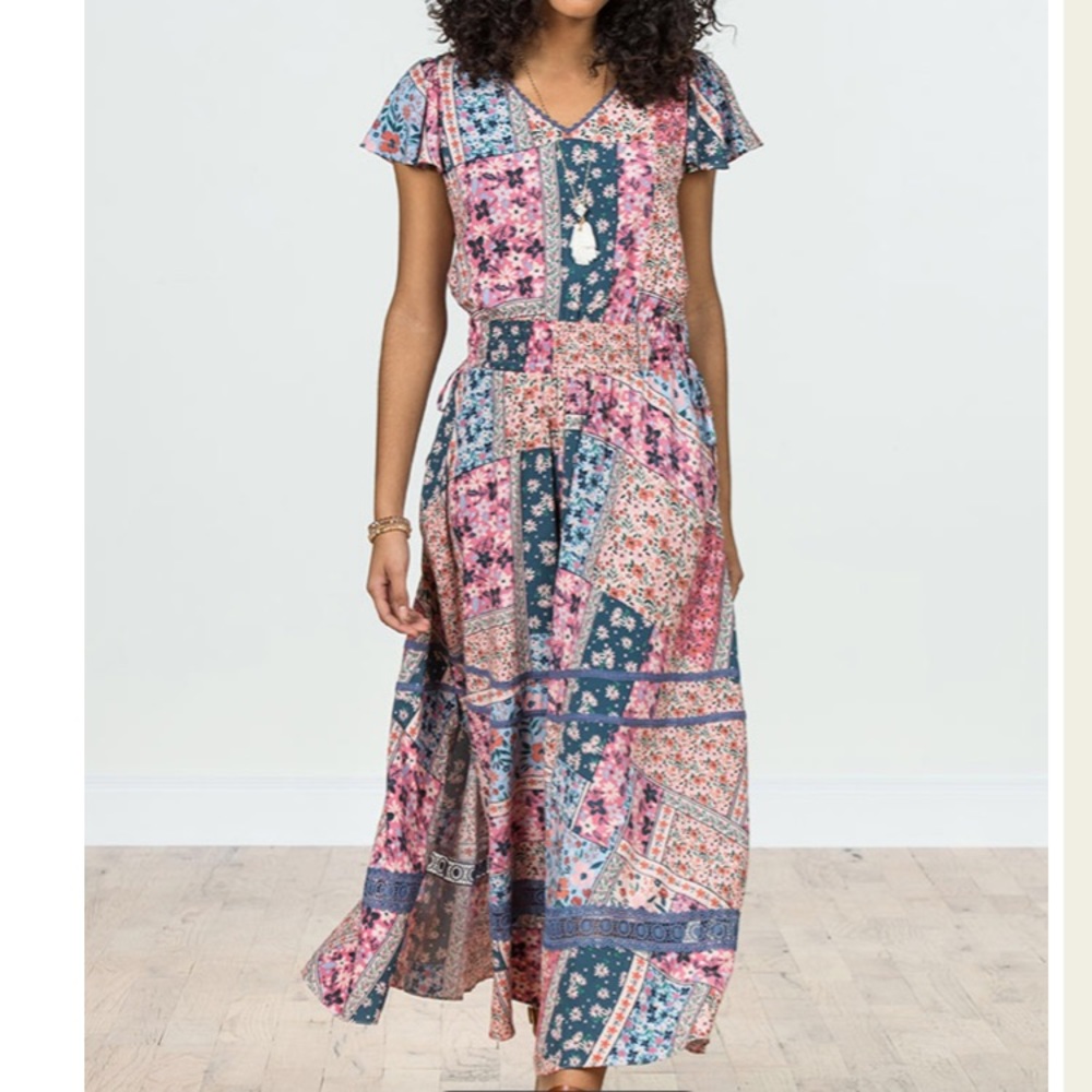 Wildlife maxi dress